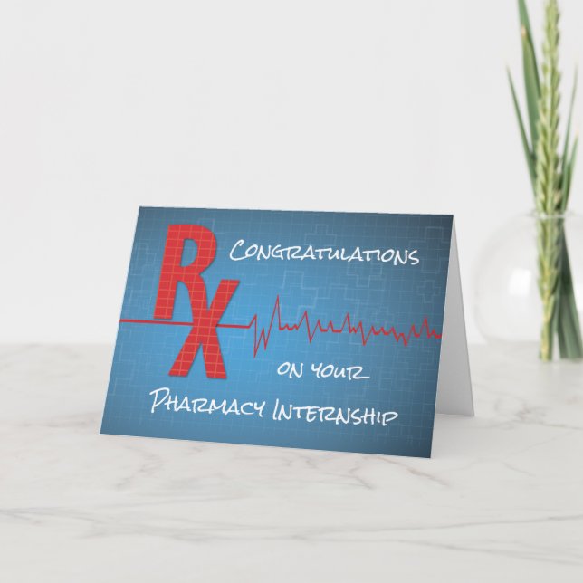 Herzlichen Glückwunsch an die Pharmacy Internacy,  Karte (Vorderseite)