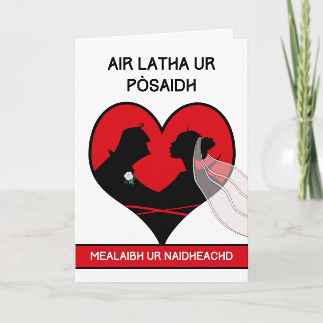 Herzlichen Glückwunsch an die Schotte Gaelic Karte (Vorderseite)