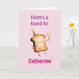 Herzlichen Glückwunsch an Frauen, Lustiger Toast,  Karte