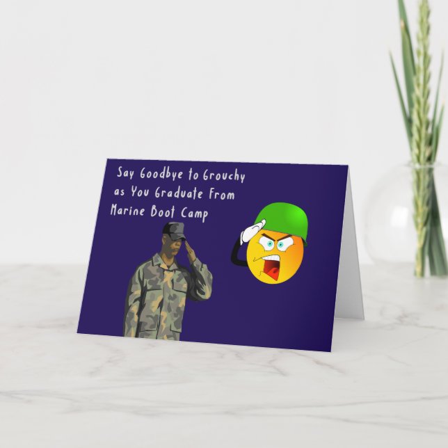 Herzlichen Glückwunsch an Marine Schließ Boot Camp Karte (Vorderseite)