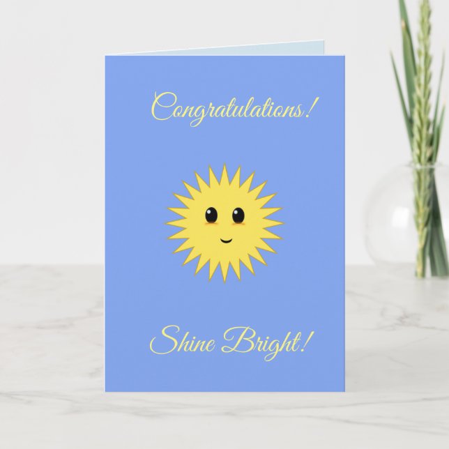 Herzlichen Glückwunsch an Shine Bright Card Karte (Vorderseite)