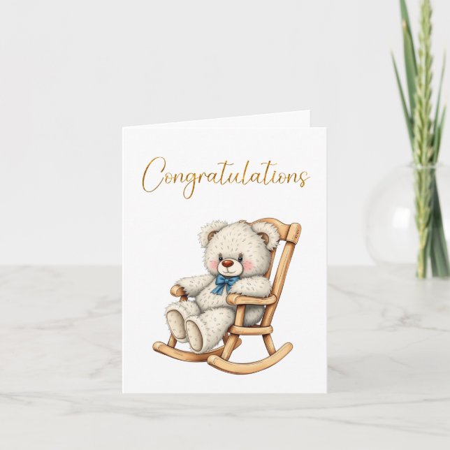 Herzlichen Glückwunsch Baby Card Karte (Vorderseite)