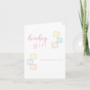 Herzlichen Glückwunsch Baby Shower Karte Baby Mädc