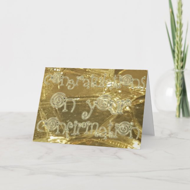 Herzlichen Glückwunsch Bejahung Typografie Golden Karte (Vorderseite)
