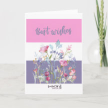 Herzlichen Glückwunsch - Beste Wünsche mit Blumen