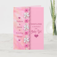 Herzlichen Glückwunsch Birth Baby Girl Buttons und
