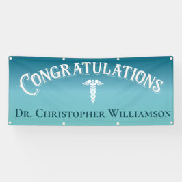 Herzlichen Glückwunsch Blue Beruflich Medical Doct Banner
