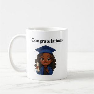 Herzlichen Glückwunsch Blue Cap & Gown Tasse