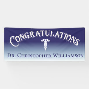 Herzlichen Glückwunsch Blue Medical Doctor Banner