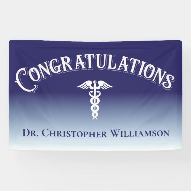 Herzlichen Glückwunsch Blue Medical Doctor Banner (Horizontal)
