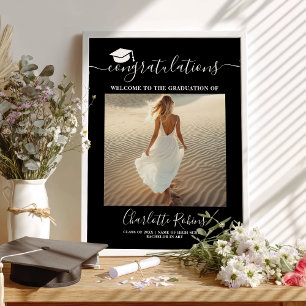 Herzlichen Glückwunsch Boho Abschluss Begrüßung Fo Poster