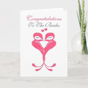 Herzlichen Glückwunsch Brides Love Birds Lesbian H Karte