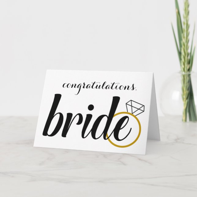 Herzlichen Glückwunsch, Bridge - Brautparty Card Karte (Vorderseite)