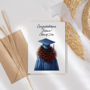 Herzlichen Glückwunsch Brünette weibliche Abitur i Dankeskarte