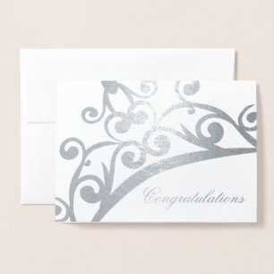 Herzlichen Glückwunsch Card Pageant Crown Folienkarte