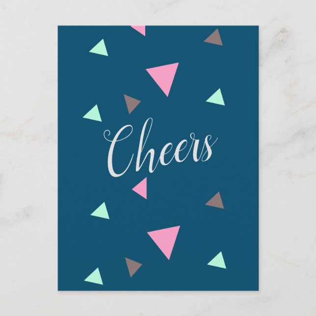 Herzlichen Glückwunsch Cheduate Confetti Postcard Postkarte (Vorderseite)