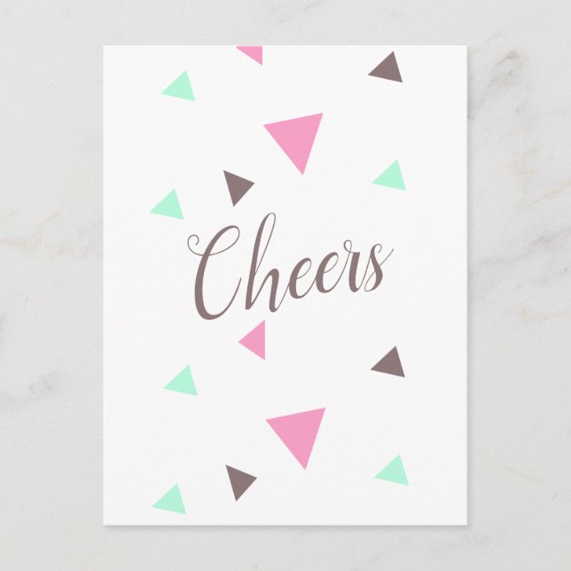 Herzlichen Glückwunsch Cheduate Confetti Postcard Postkarte (Vorderseite)