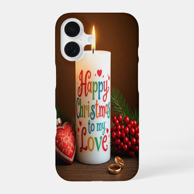 Herzlichen Glückwunsch Christamas an meine Liebe iPhone 16 Hülle (Rückseite)