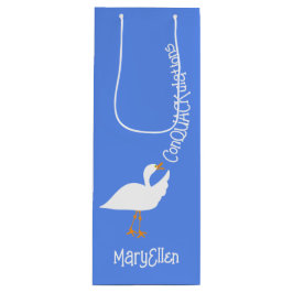 Herzlichen Glückwunsch Custom Blue Duck Wine Bag Geschenktüte Für Weinflaschen