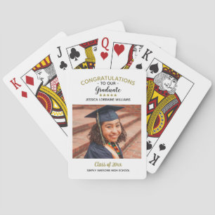 Herzlichen Glückwunsch Custom Foto Graduate Abschl Spielkarten