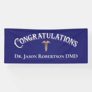 Herzlichen Glückwunsch Dentin Dental Modern Blue B Banner