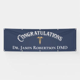 Herzlichen Glückwunsch Dentist Dental Modern Blue  Banner