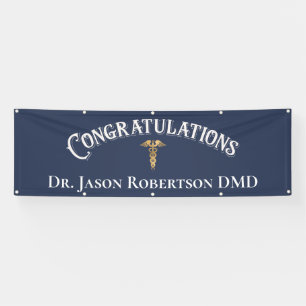 Herzlichen Glückwunsch Dentist Dental Modern Blue  Banner