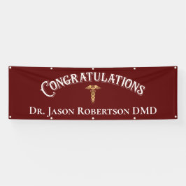 Herzlichen Glückwunsch Dentist Dental Modern Red G Banner