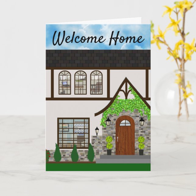 Herzlichen Glückwunsch des neuen Hauses Karte (Gelbe Blume)