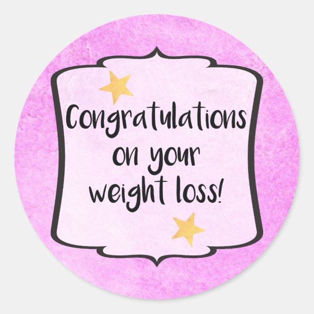 Herzlichen Glückwunsch Diät Fitness Slimming Club  Runder Aufkleber (Vorderseite)