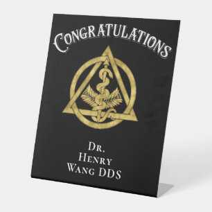 Herzlichen Glückwunsch Doctor DMD DDS Zahnarzt Sockelschild