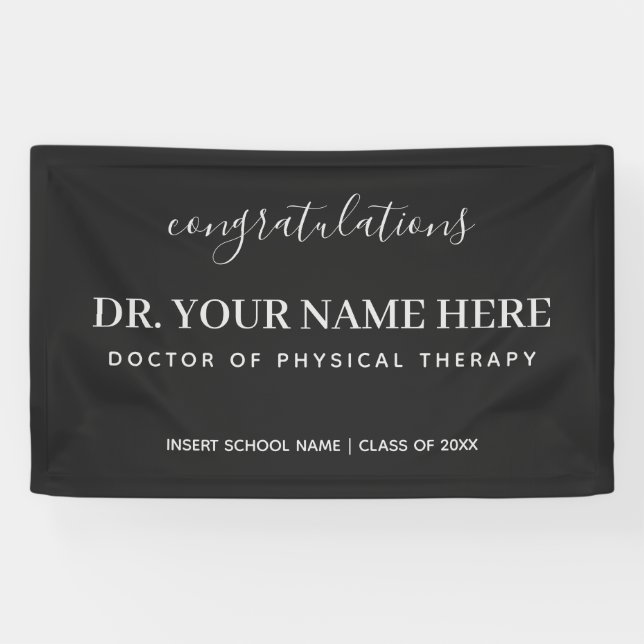 Herzlichen Glückwunsch Doktor der Physikalischen T Banner (Horizontal)