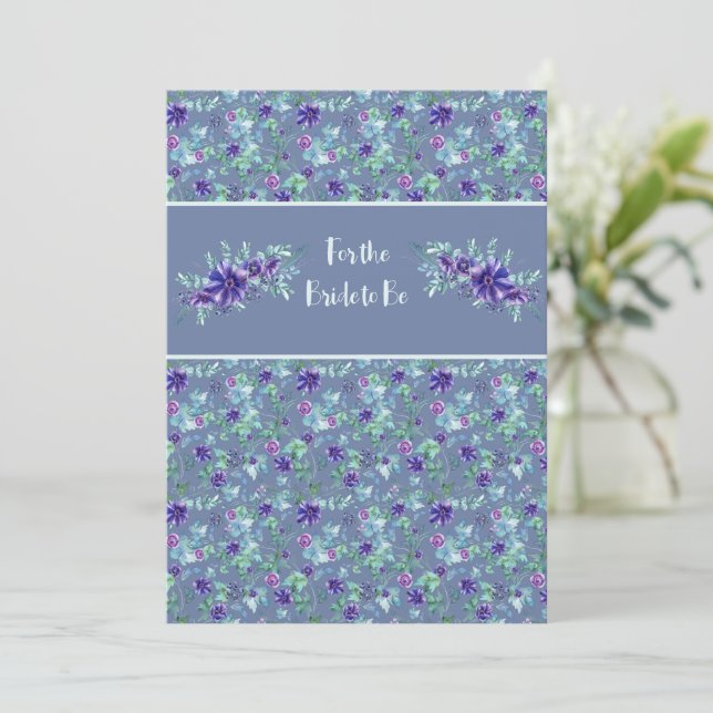 Herzlichen Glückwunsch Dusche oder Hochzeit Lila B Mitteilungskarte (Stehend Vorderseite)