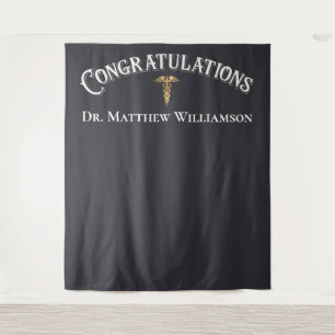 Herzlichen Glückwunsch Eleganter Doktor Medizinisc Wandteppich