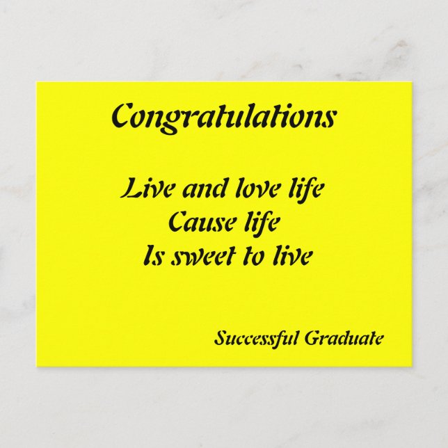 Herzlichen Glückwunsch erfolgreiche Postkarten für (Vorderseite)