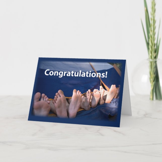 Herzlichen Glückwunsch Feet Karte (Vorderseite)