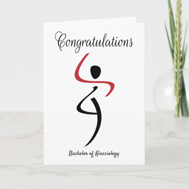 Herzlichen Glückwunsch für Bachelor Kinesiology Karte (Vorderseite)