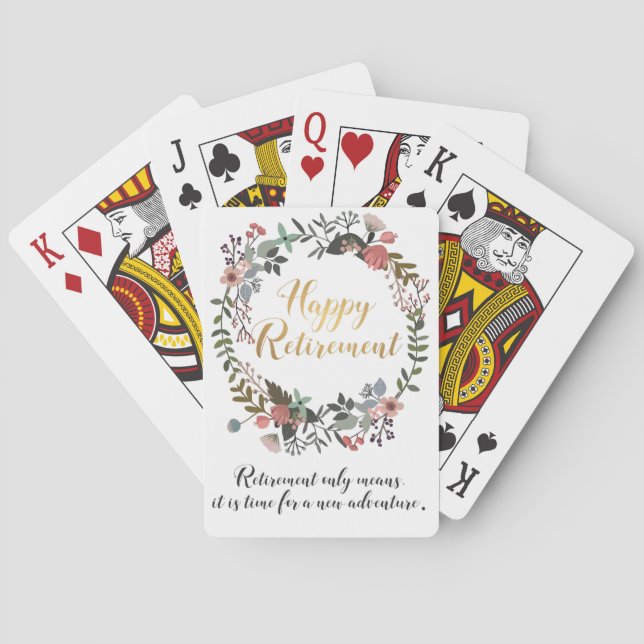 Herzlichen Glückwunsch für das Rente Spielkarten (Rückseite)