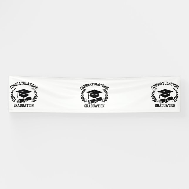 Herzlichen Glückwunsch für das Vinyl-Banner Abschl Banner (Horizontal)