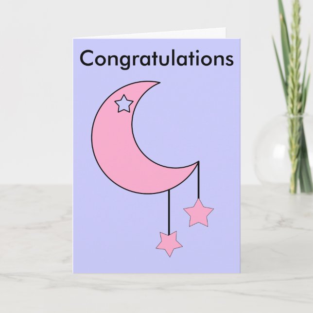 Herzlichen Glückwunsch für die Girl-Card Karte (Vorderseite)