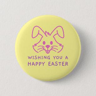 Herzlichen Glückwunsch für einen schönen Osterhase Button
