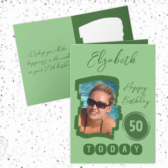 Herzlichen Glückwunsch Geburtstag 50 heute fügen F Karte (Von Creator hochgeladen)