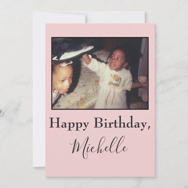 Herzlichen Glückwunsch Geburtstagsschwester Pink F Karte (Vorderseite)