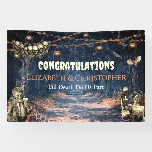 Herzlichen Glückwunsch Gothic Zombie Halloween Hoc Banner (Horizontal)