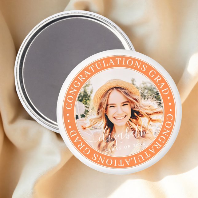 Herzlichen Glückwunsch Grad Modernes Foto Magnet (Von Creator hochgeladen)