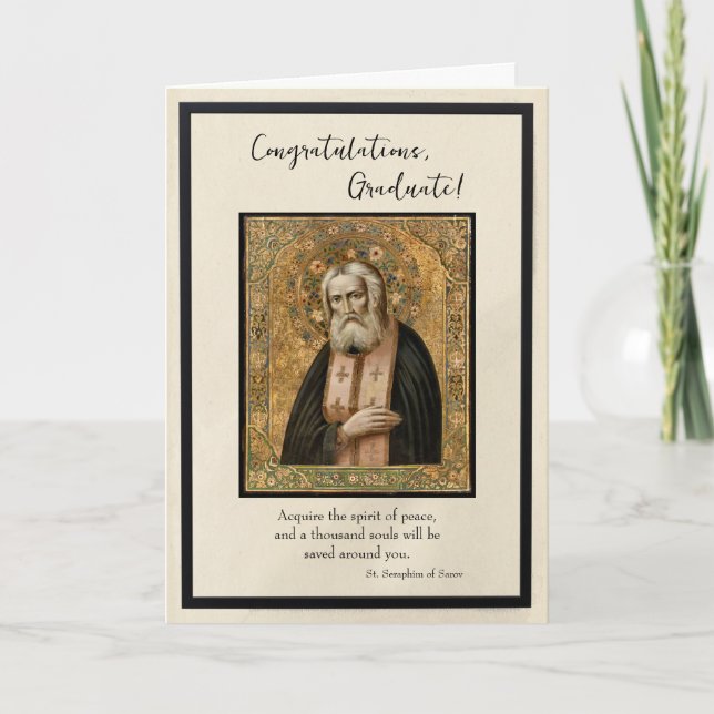 Herzlichen Glückwunsch Graduate 2025 Orthodox Chri Karte (Vorderseite)