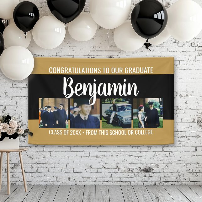Herzlichen Glückwunsch Graduate 4 Foto - Moderne S Banner (Custom Graduation Banner for a Grad Party or Open House)