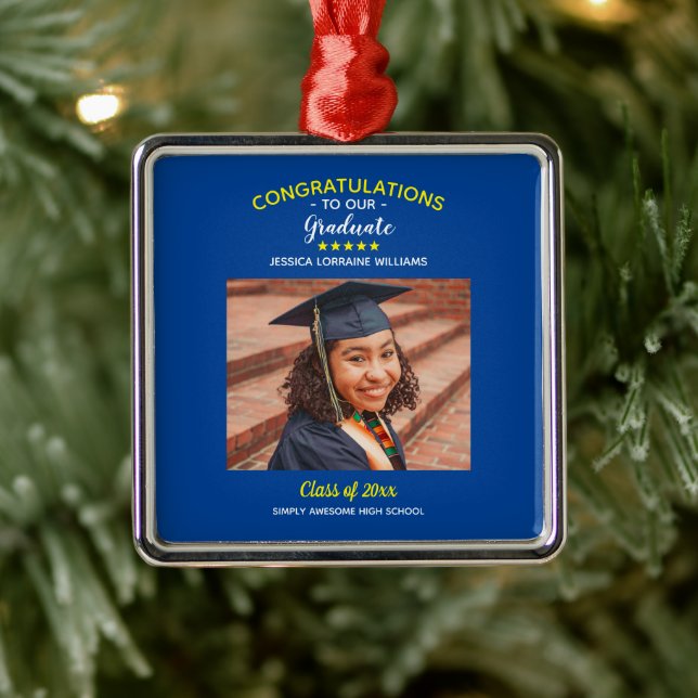 Herzlichen Glückwunsch Graduate Abschluss Custom F Ornament Aus Metall (Baum)