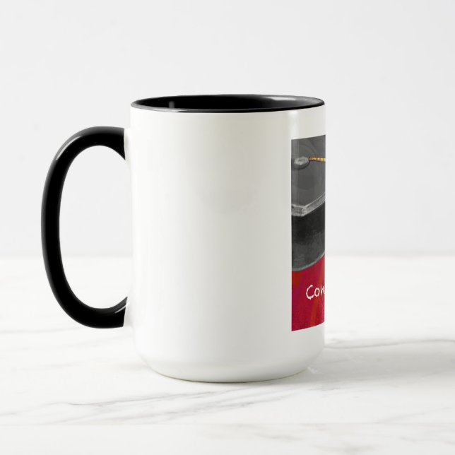 Herzlichen Glückwunsch Graduate Black and Red Tasse (Links)