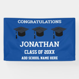 Herzlichen Glückwunsch Graduate Blue Abschluss Banner
